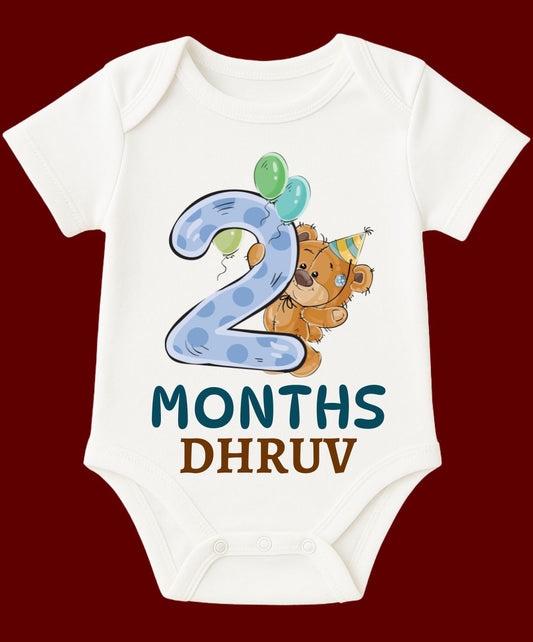 2 Month Teddy Design Baby Outfit