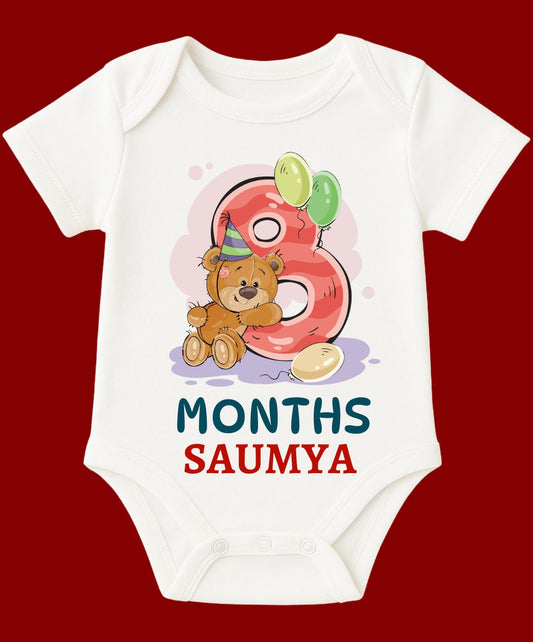 8 Month Teddy Design Baby Outfit