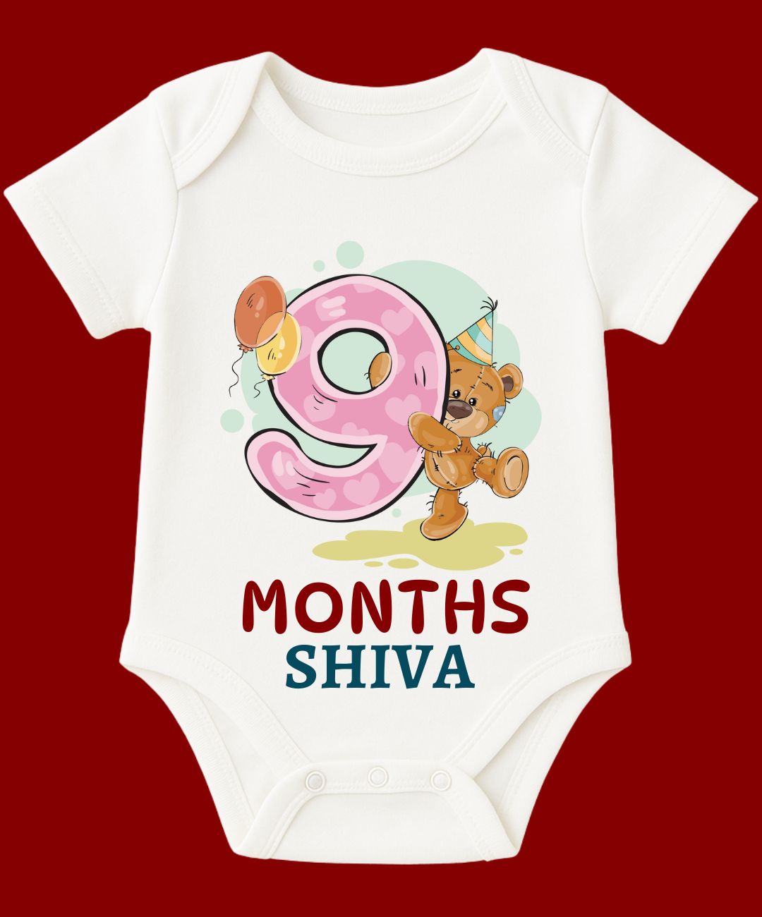 9 Month Teddy Design Baby Outfit