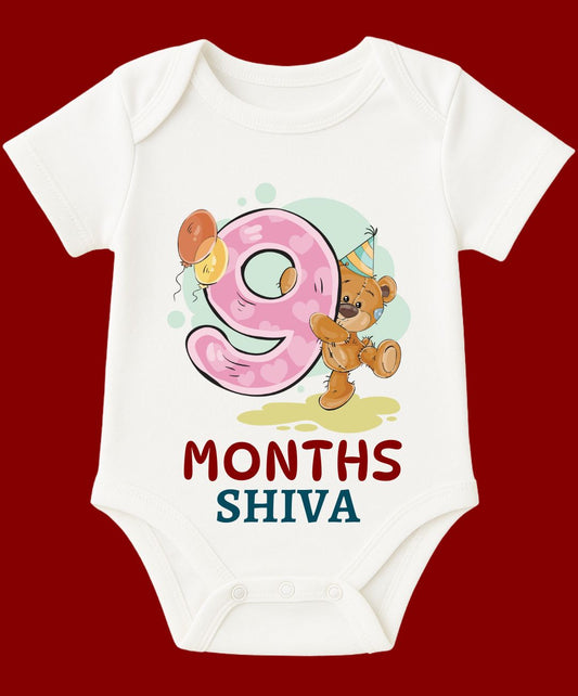 9 Month Teddy Design Baby Outfit