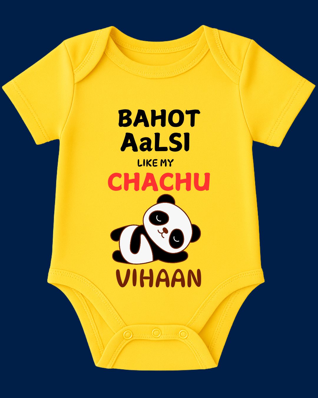 Bahot Aalasi Like My Chachu Baby Outfit