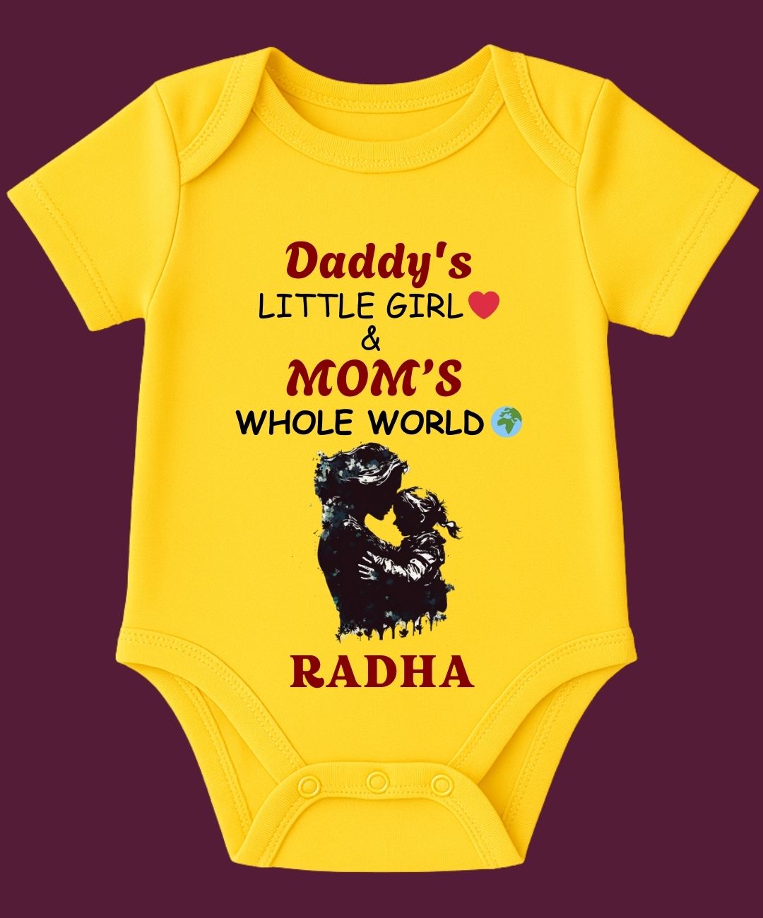 Daddy's Little Girl and Mom's Whole World Baby Outfit
