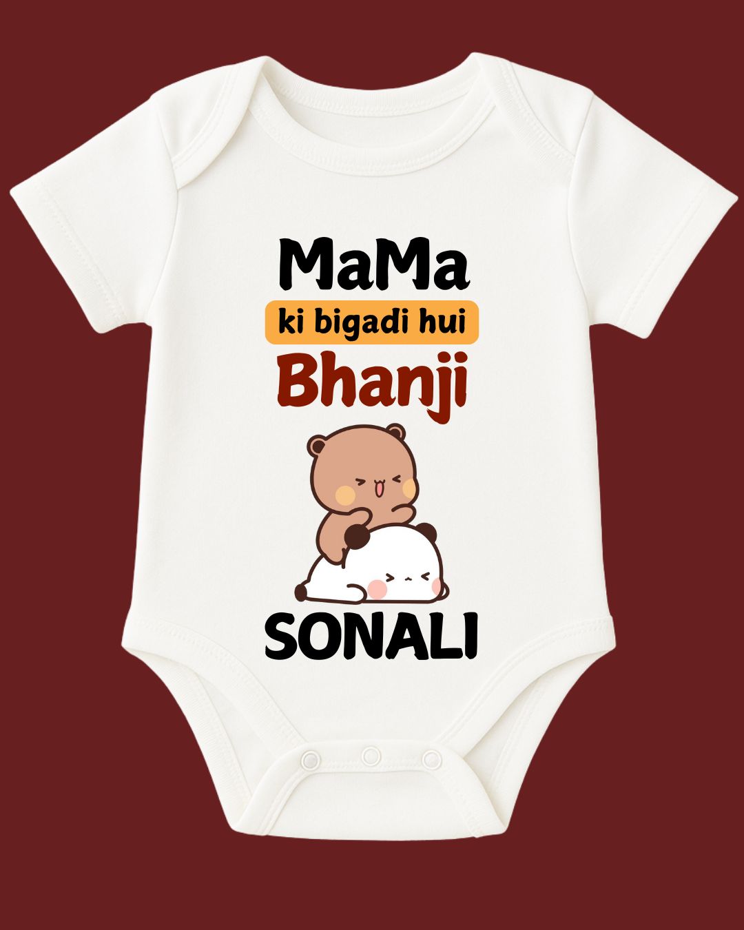 Mama ki Bigadi hui Bhanji Baby Outfit