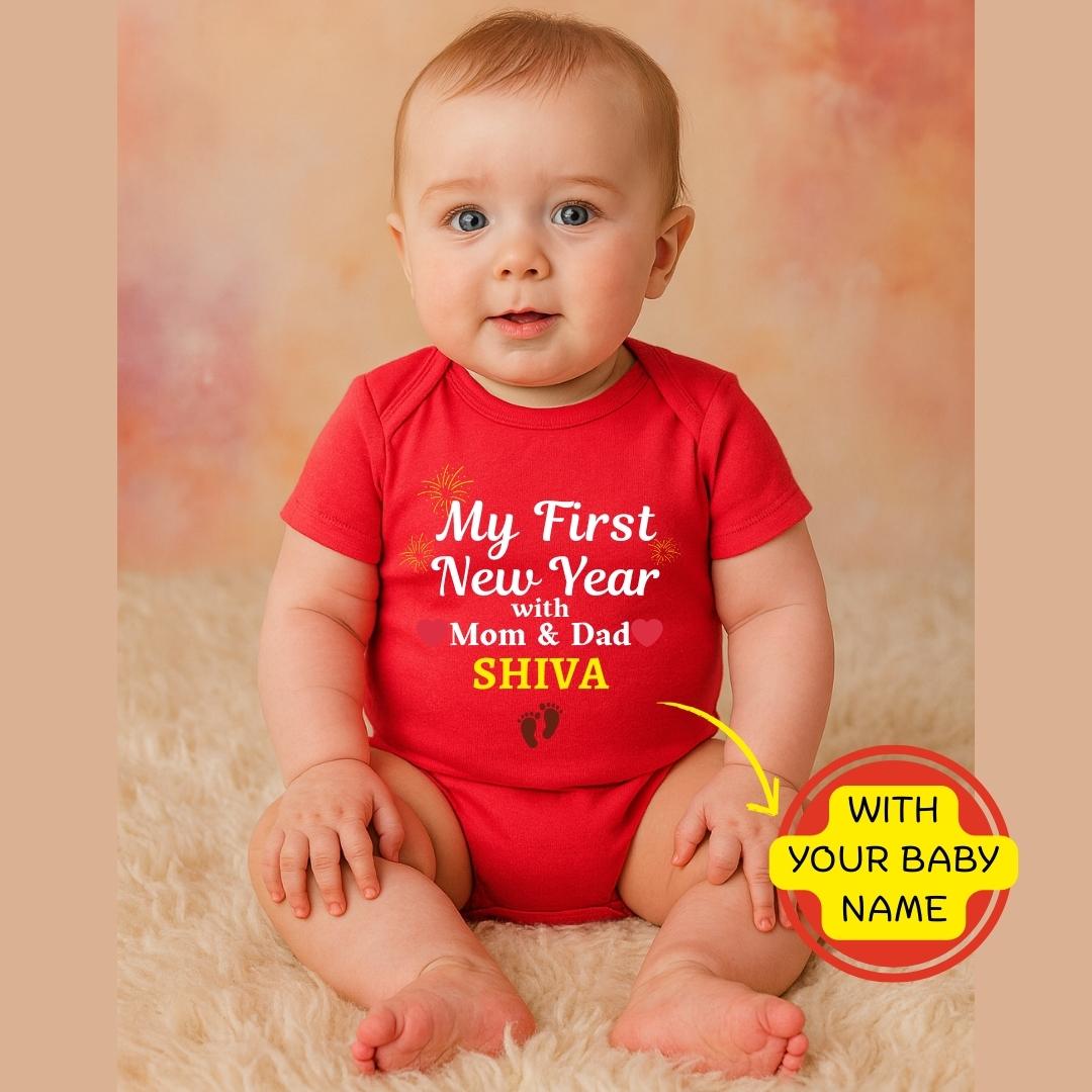 Custom Name - My 1st New Year Special Baby Romper