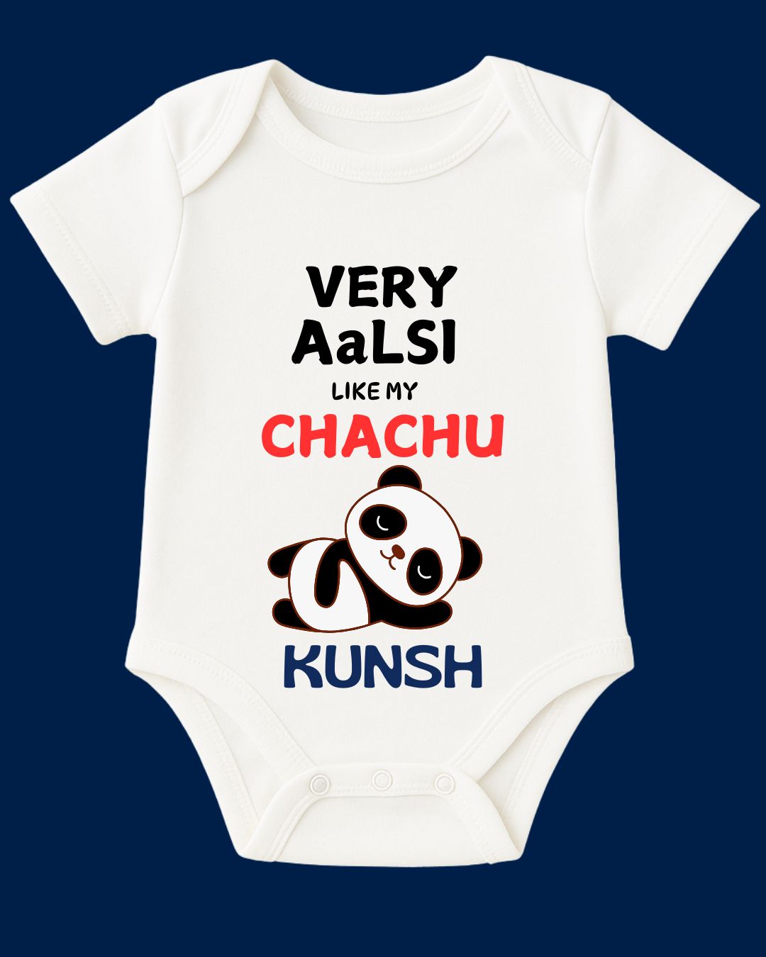 Very Aalasi Like My Chachu Baby Outfit