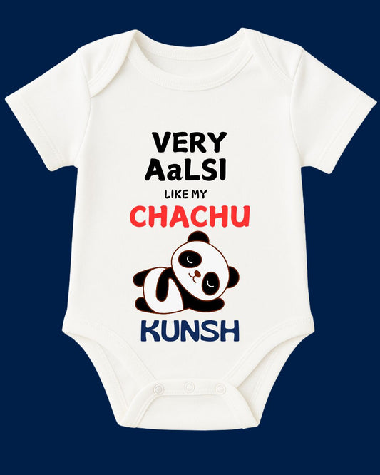 Very Aalasi Like My Chachu Baby Outfit