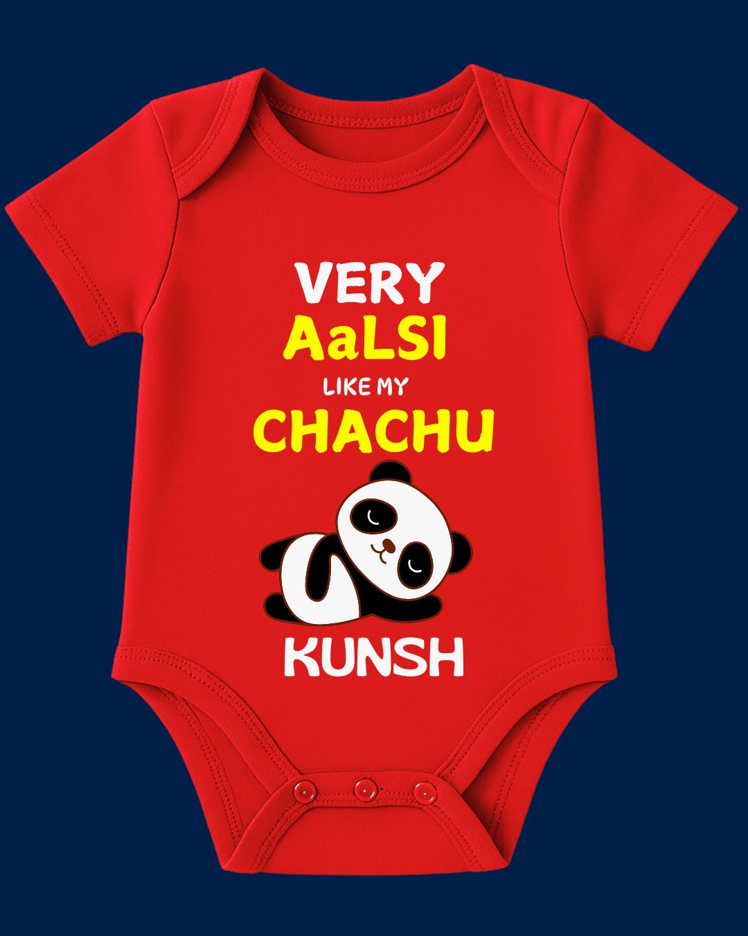 Very Aalasi Like My Chachu Baby Outfit