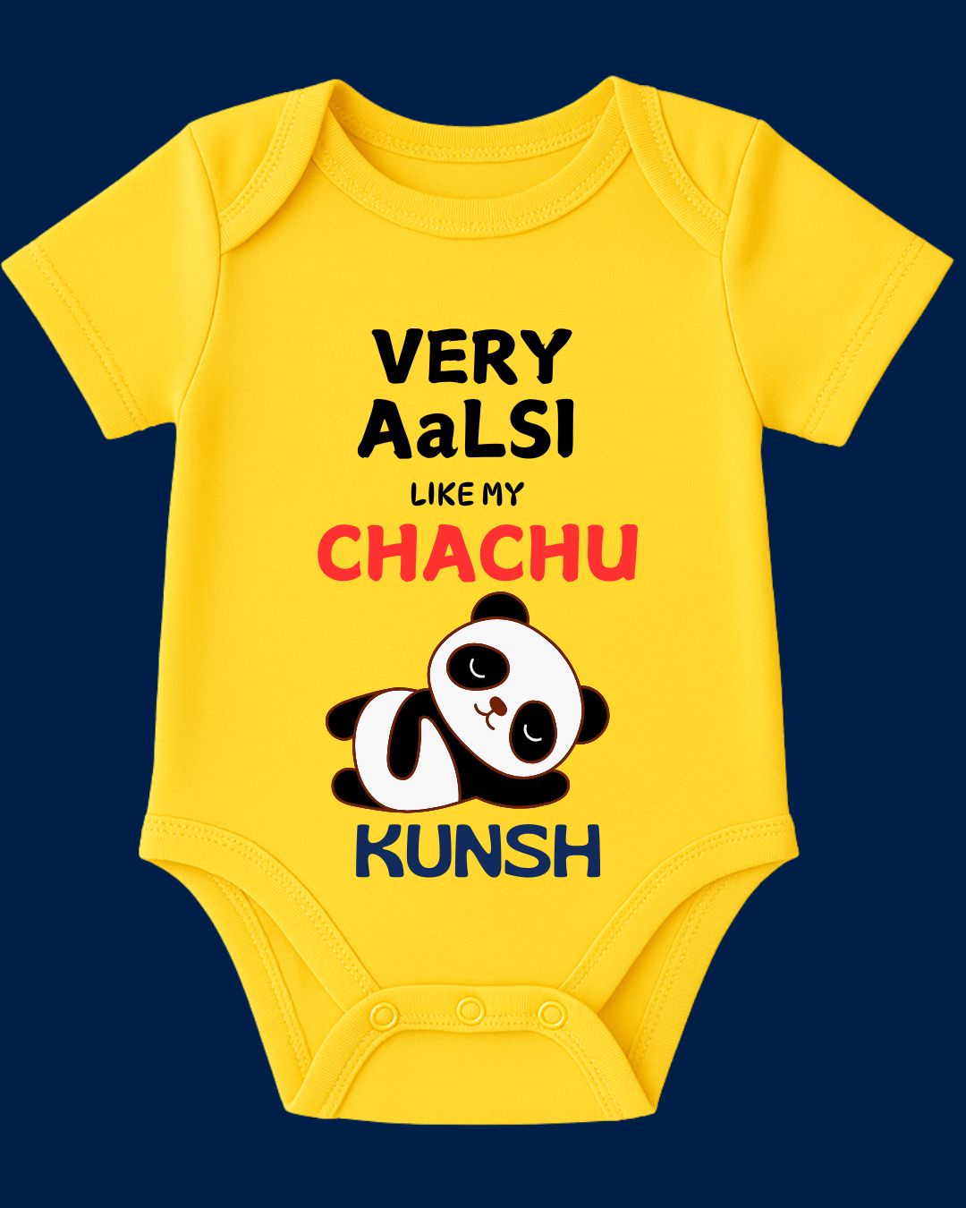 Very Aalasi Like My Chachu Baby Outfit