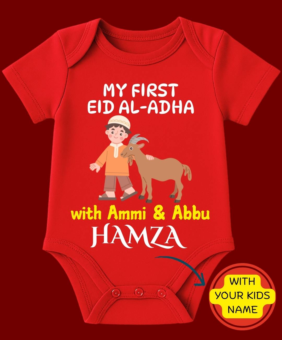 Custom Name - My First Eid-Al-Adha Baby Outfit