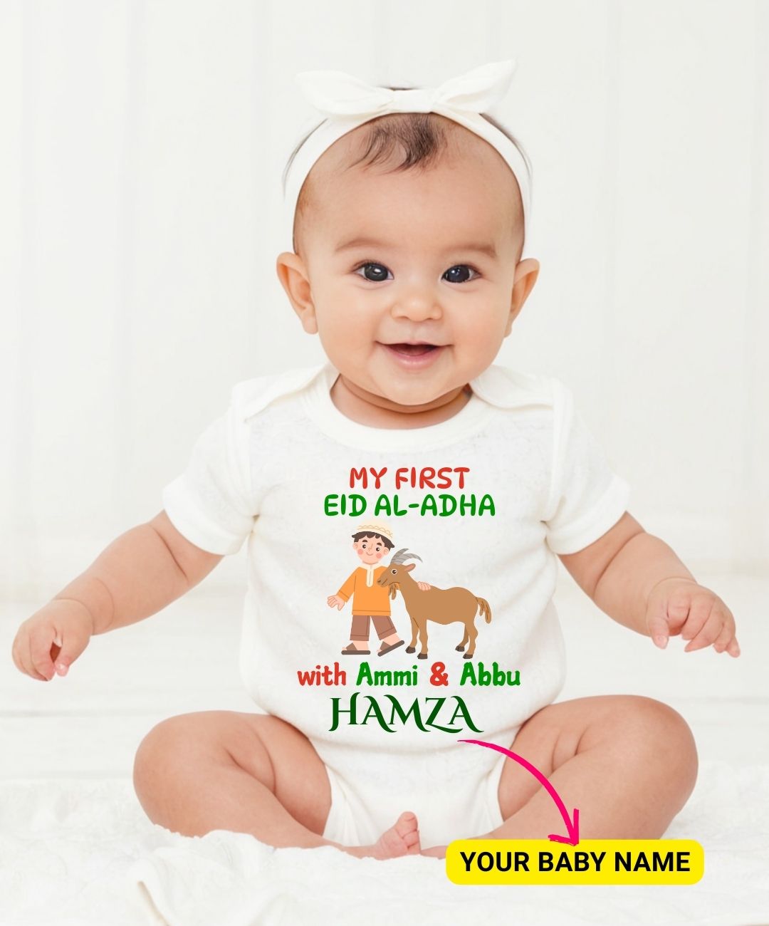 Custom Name - My First Eid-Al-Adha Baby Outfit