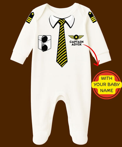 Custom Name - Baby's Mini Captain Full Outfit