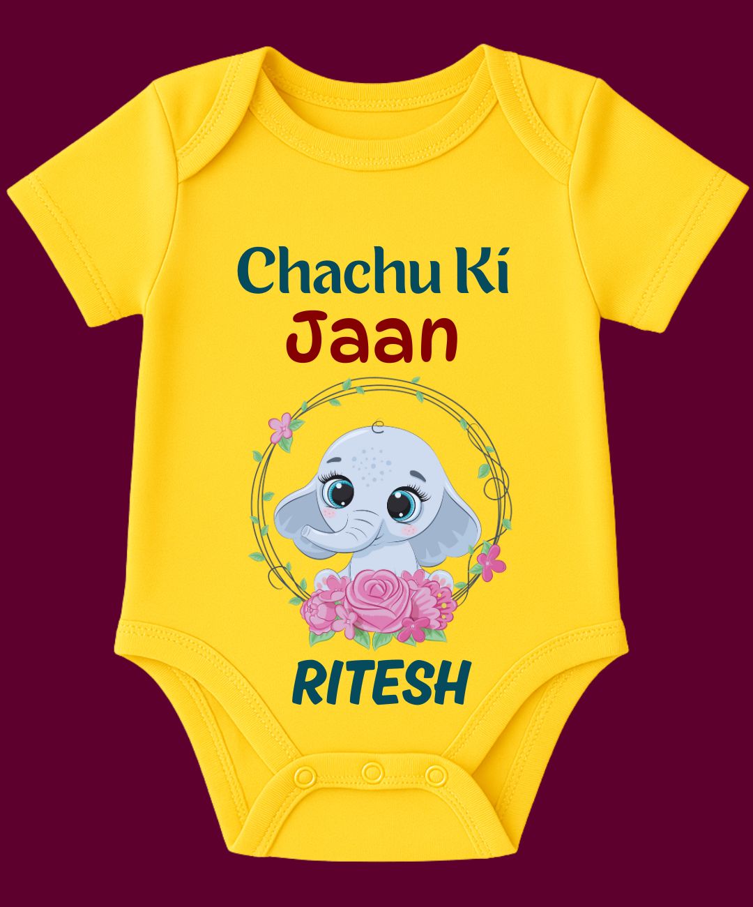 Chachu Rafip Custom Name - Chachu Ki Jaan Baby Outfit โ ShishuCart