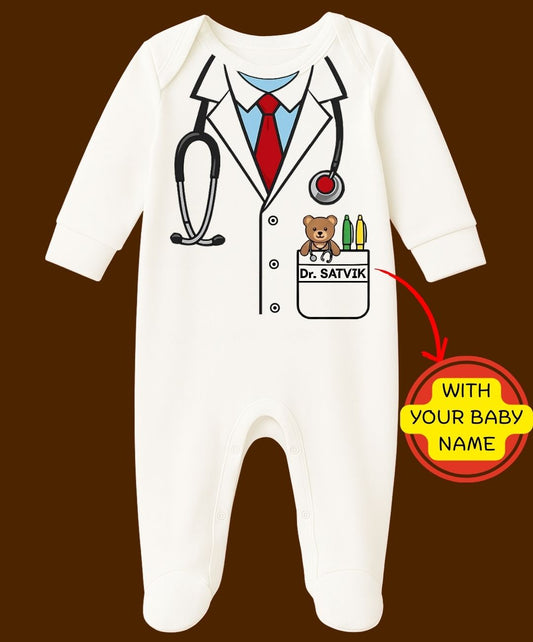 Custom Name - Baby's First Doctor Special Full Romper