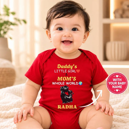 Custom Name - Daddy's Little Girl and Mom's Whole World Baby Outfit