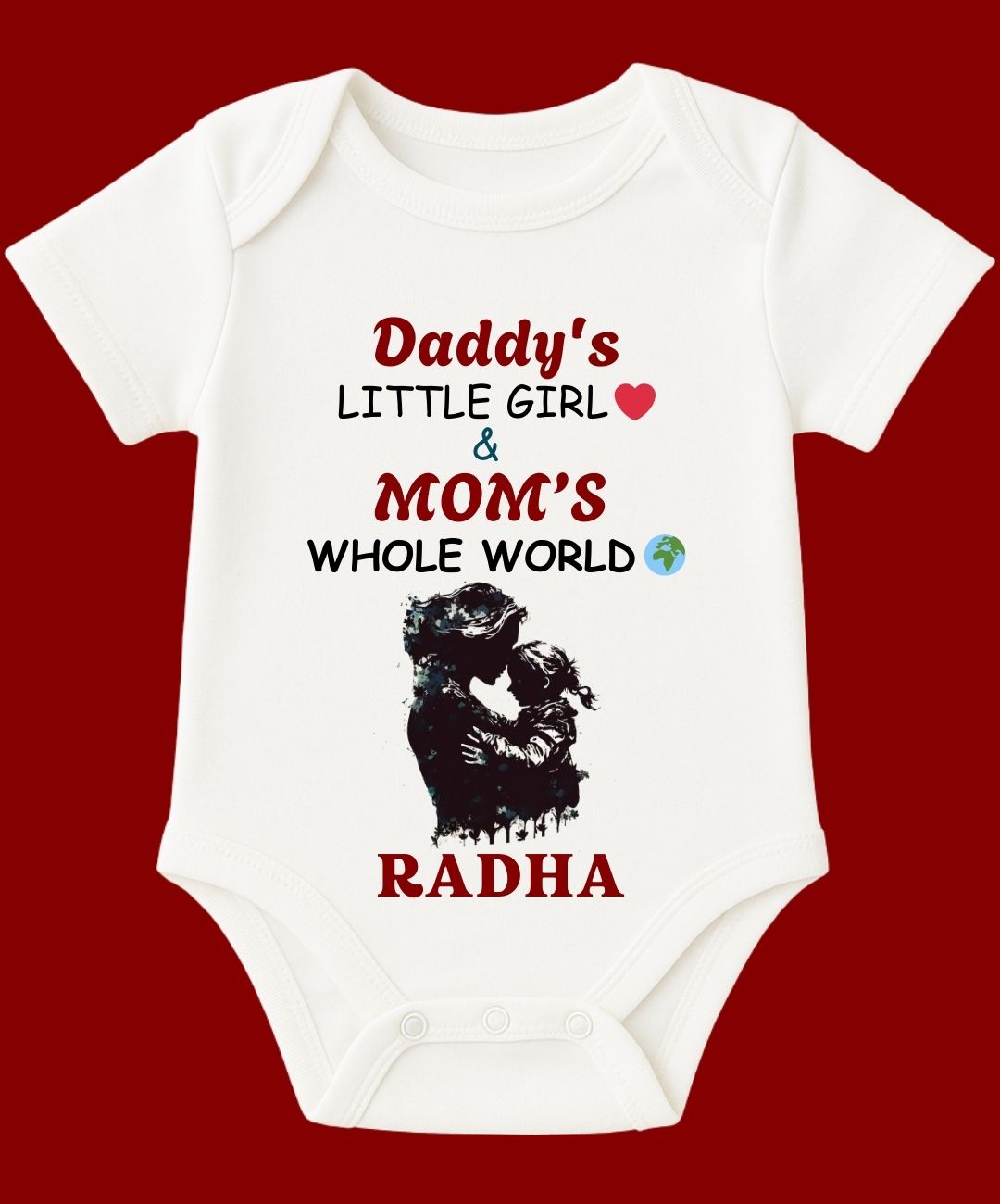 Daddy's Little Girl and Mom's Whole World Baby Outfit