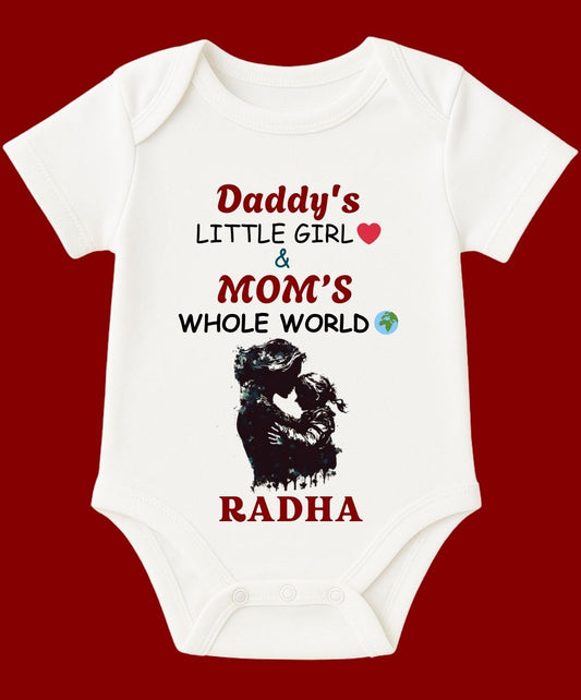 Daddy's Little Girl and Mom's Whole World Baby Outfit