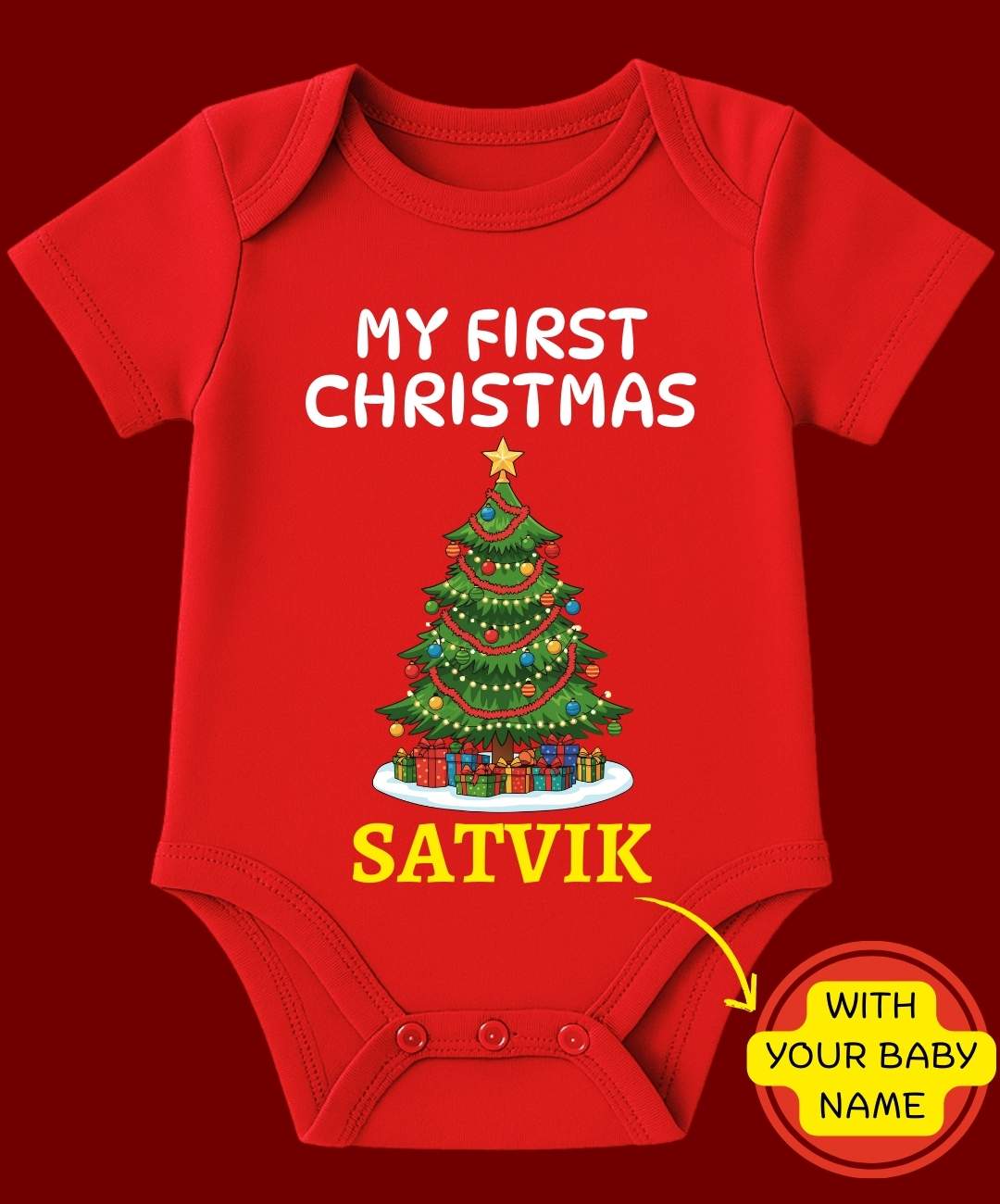 Custom Name - My 1st Christmas Special Baby Romper