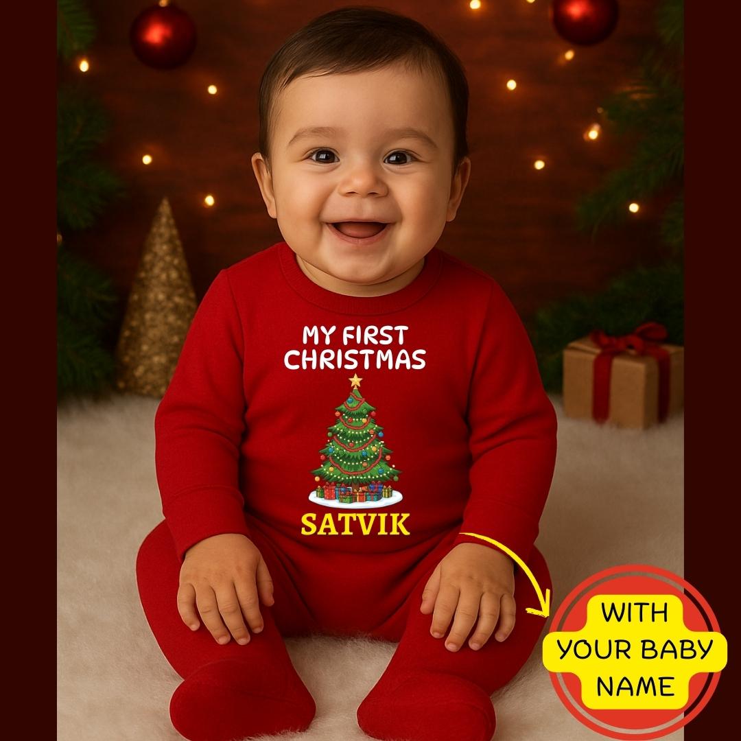 Custom Name - My 1st Christmas Special Baby Full Romper