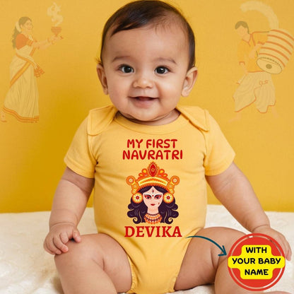 Custom Name - My First Navratri Special Baby Romper