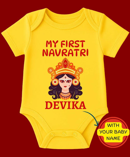 Custom Name - My First Navratri Special Baby Romper