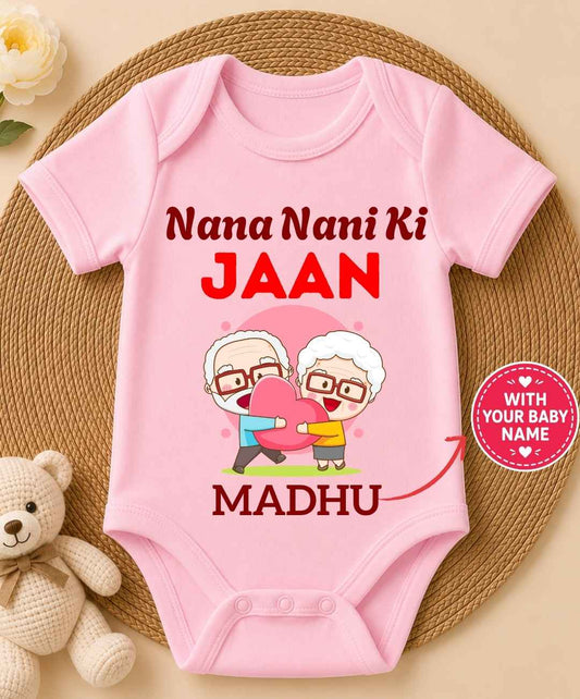 Custom Name - Nana Nani Ki Jaan Baby Outfit