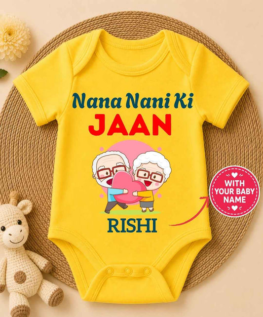 Custom Name - Nana Nani Ki Jaan Baby Outfit