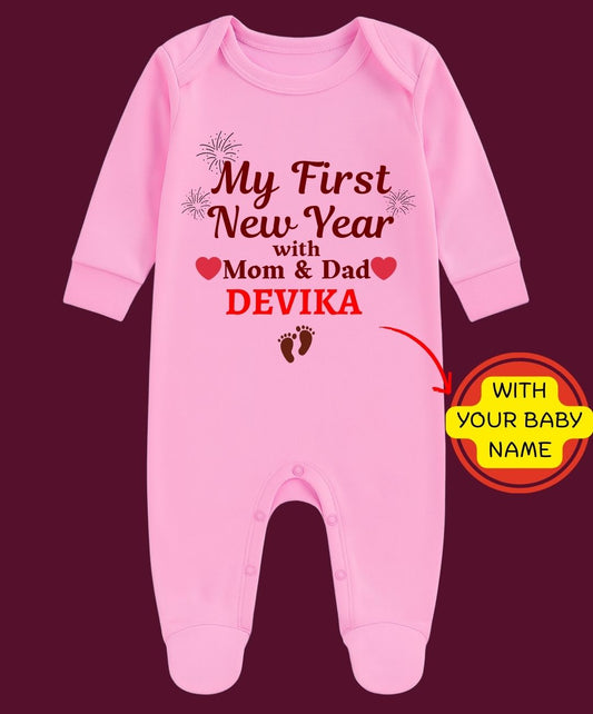 Custom Name - My 1st New Year Special Baby Full Romper