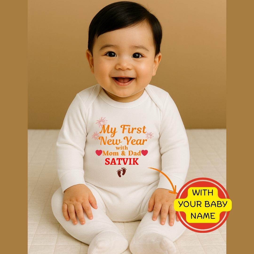 Custom Name - My 1st New Year Special Baby Full Romper