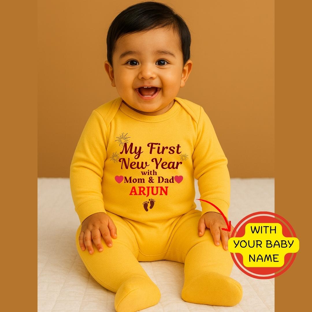 Custom Name - My 1st New Year Special Baby Full Romper