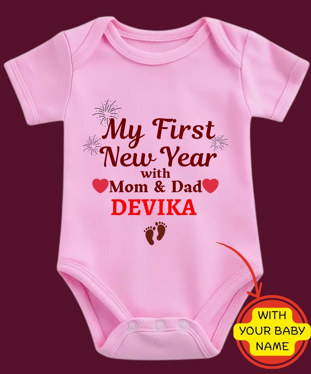 Custom Name - My 1st New Year Special Baby Romper