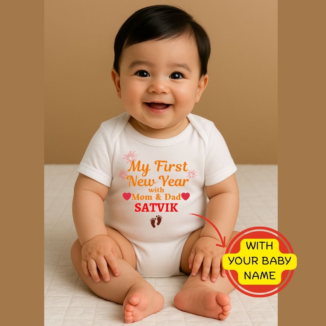 Custom Name - My 1st New Year Special Baby Romper