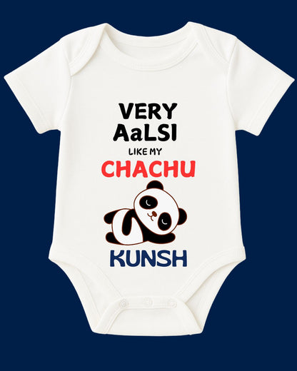 Very Aalasi Like My Chachu Baby Outfit