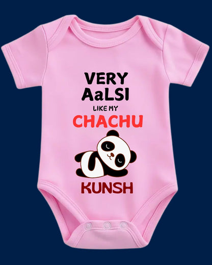 Very Aalasi Like My Chachu Baby Outfit