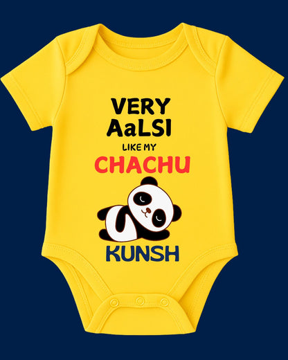 Very Aalasi Like My Chachu Baby Outfit