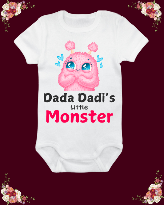 Dada dadi little monster baby rompers