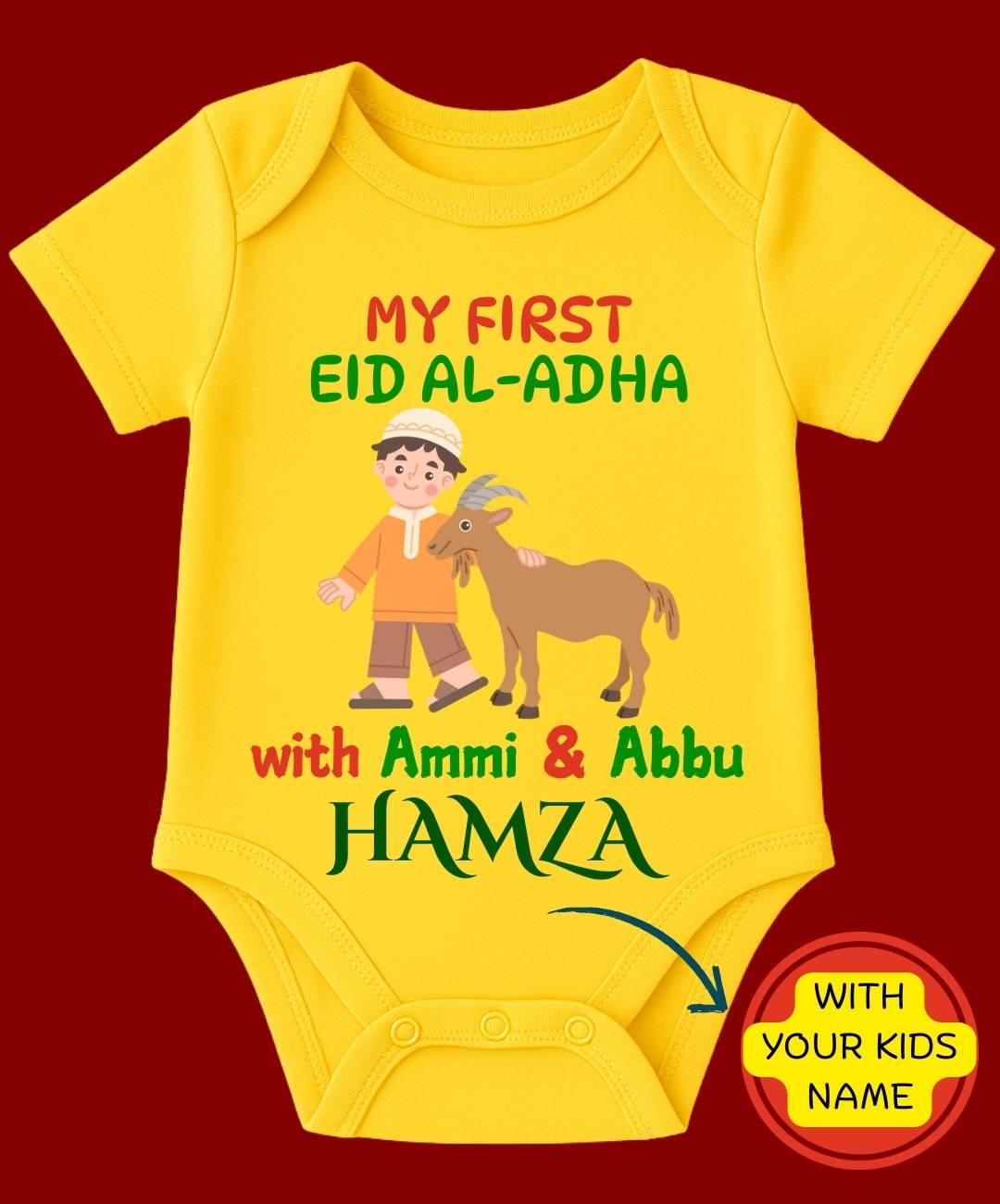Custom Name - My First Eid-Al-Adha Baby Outfit