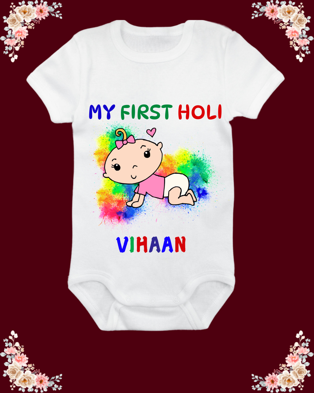 My first holi baby rompers