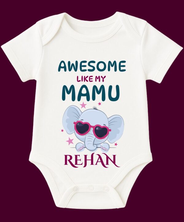 Custom Name - Awesome Like My Mamu Baby Outfit
