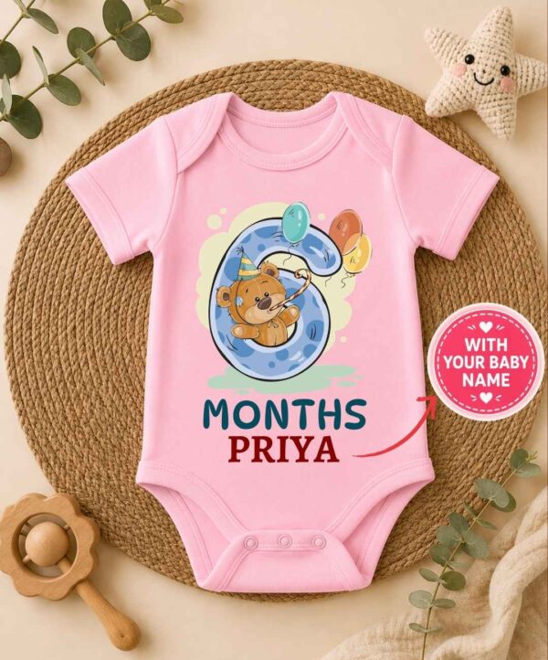 Custom Name - 6 Months Birthday Outfit